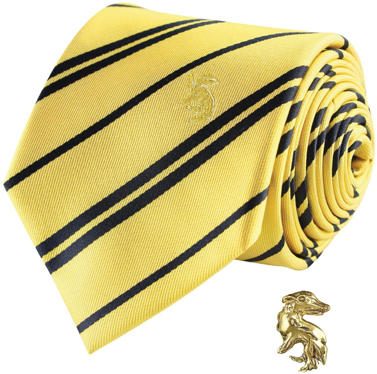 Harry Potter Hufflepuff Stropdas en Pin in luxe doos